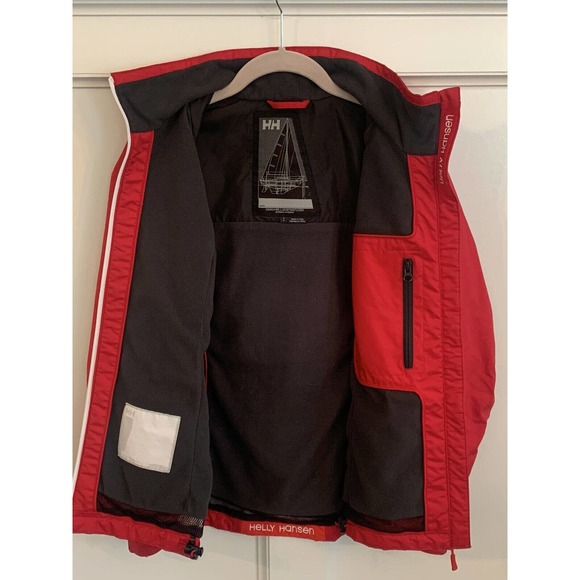 Helly Hansen Jacket Women Sz Small Red HELLY TECH® Ski Winter Coat Viking Logo - Picture 3 of 16
